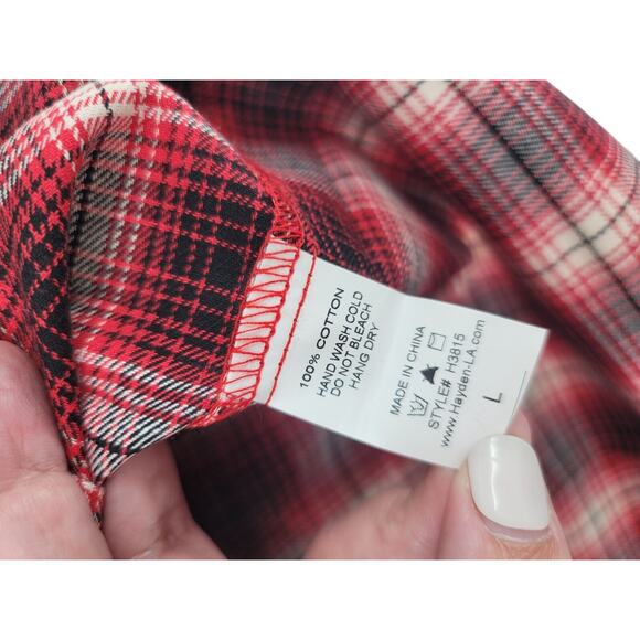 Hayden Los Angeles Plaid Lace-Up Sleeveless‎ Tank Top Women’s L Western Y2K - Picture 4 of 4